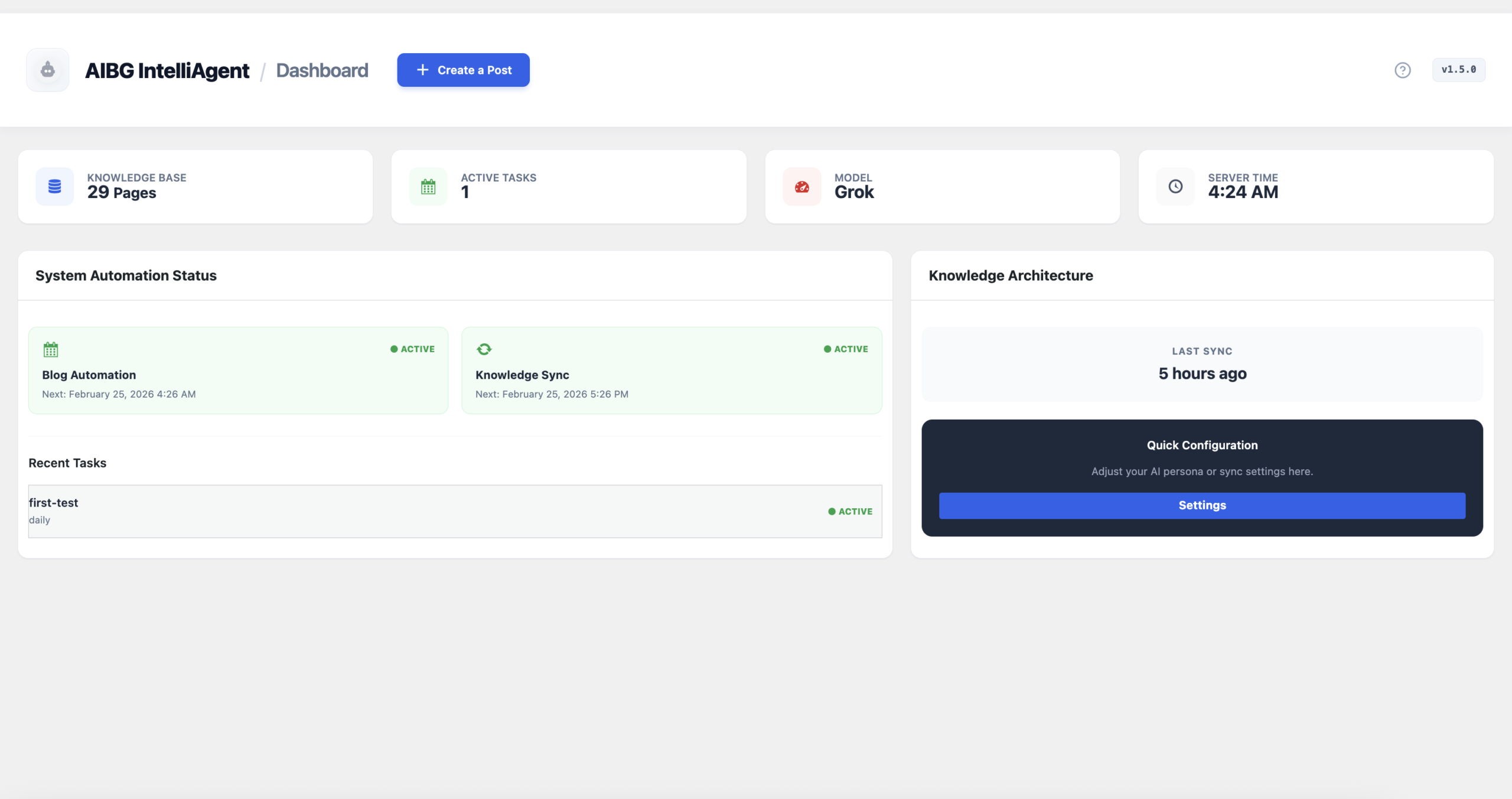 AIRAG SEO Agent Command Center Dashboard