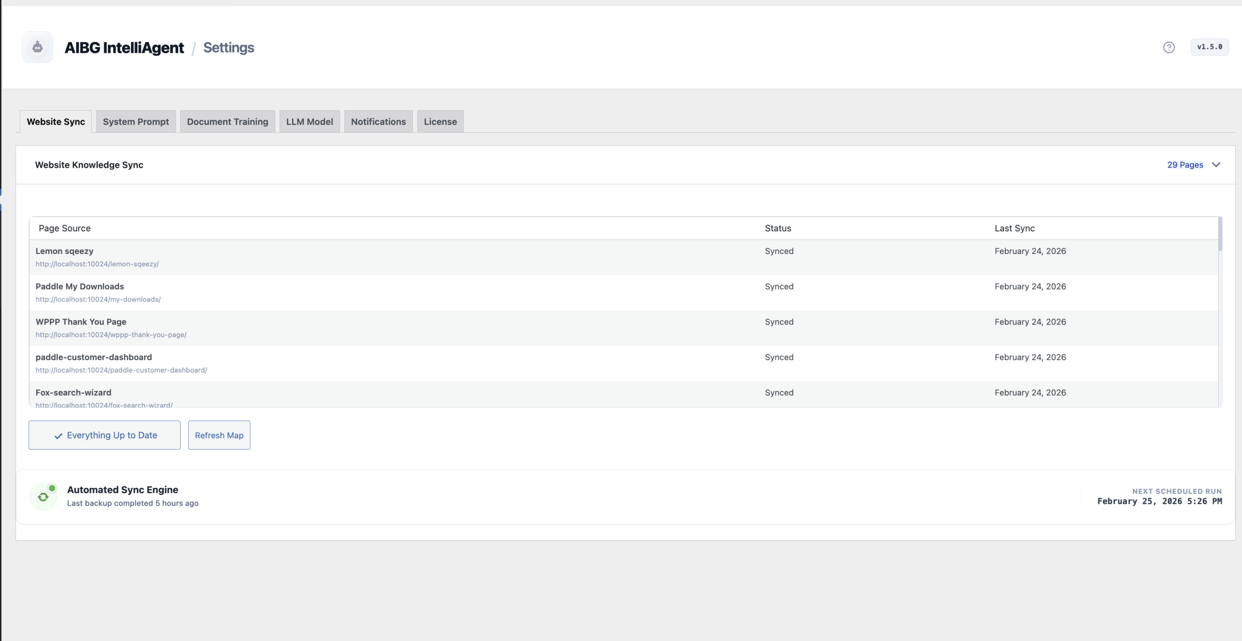 Website Sync feature in WordPress